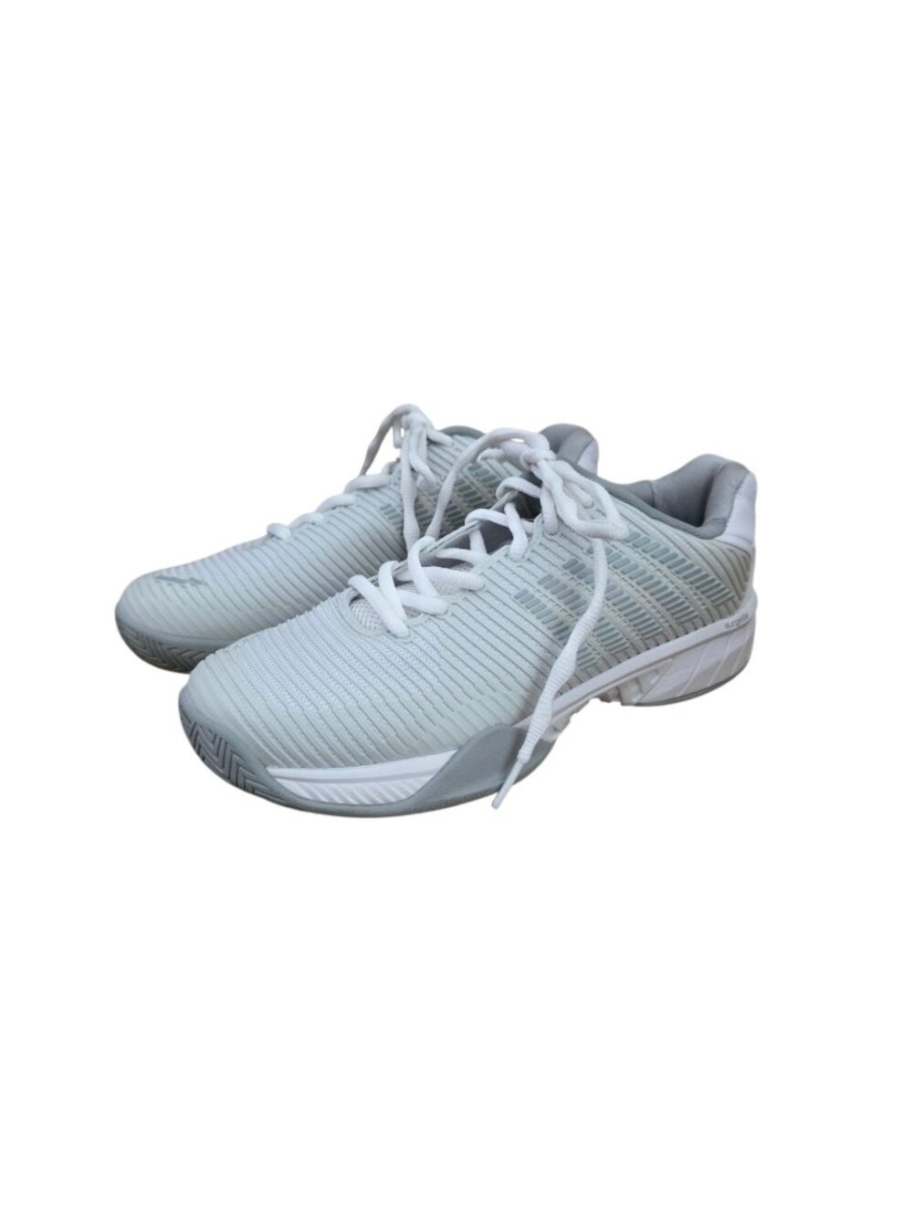 K-Swiss Hypercourt Express Tennis Court 96807-424 Wide Gray White 9 Worn Once